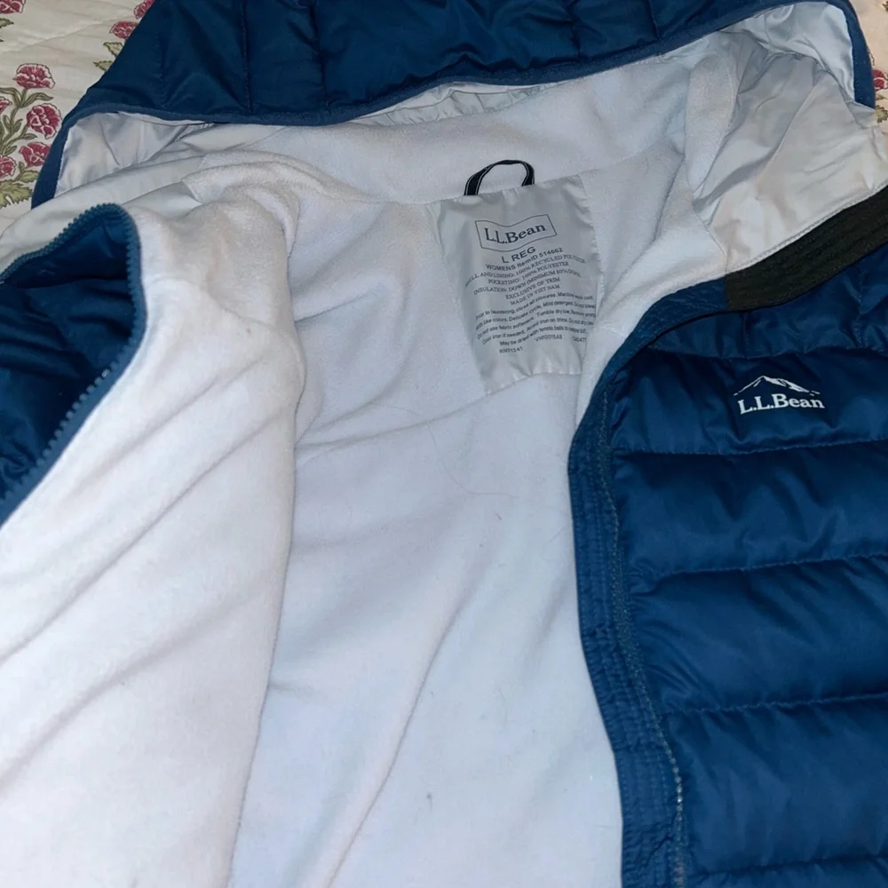 L.L. Bean Blue Puffer Jacket with Hood
